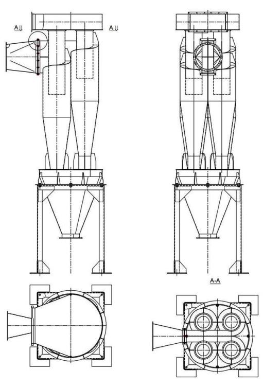 чертеж циклона У21-ББЦ в Белебее